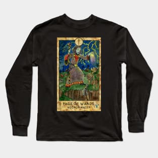 Page Of Wands. Minor Arcana Tarot Card Design. Long Sleeve T-Shirt